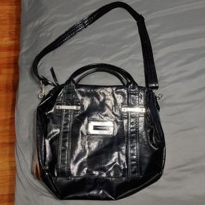 Guess Black Handbag Zebra Leather Purse